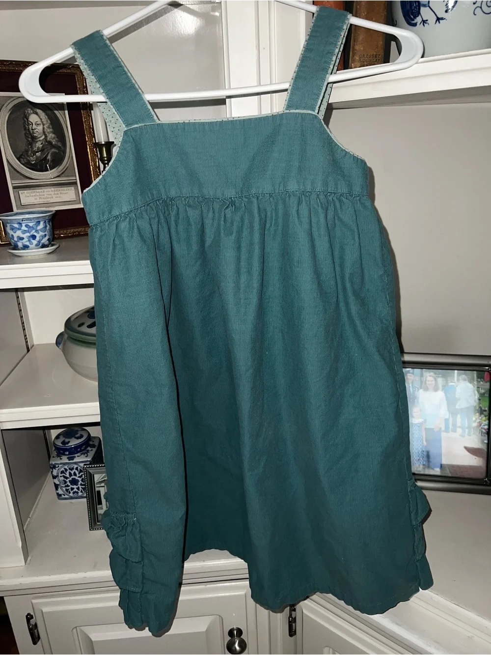 Mini Boden Teal Green Pinafore Dress